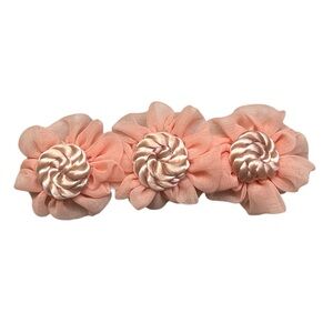 Vintage Peachy Pink Floral Hair Clip